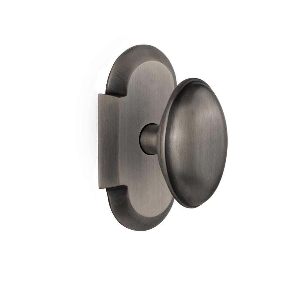 Nostalgic Warehouse COTHOM Single Dummy Knob Cottage Plate with Homestead Knob in Antique Pewter